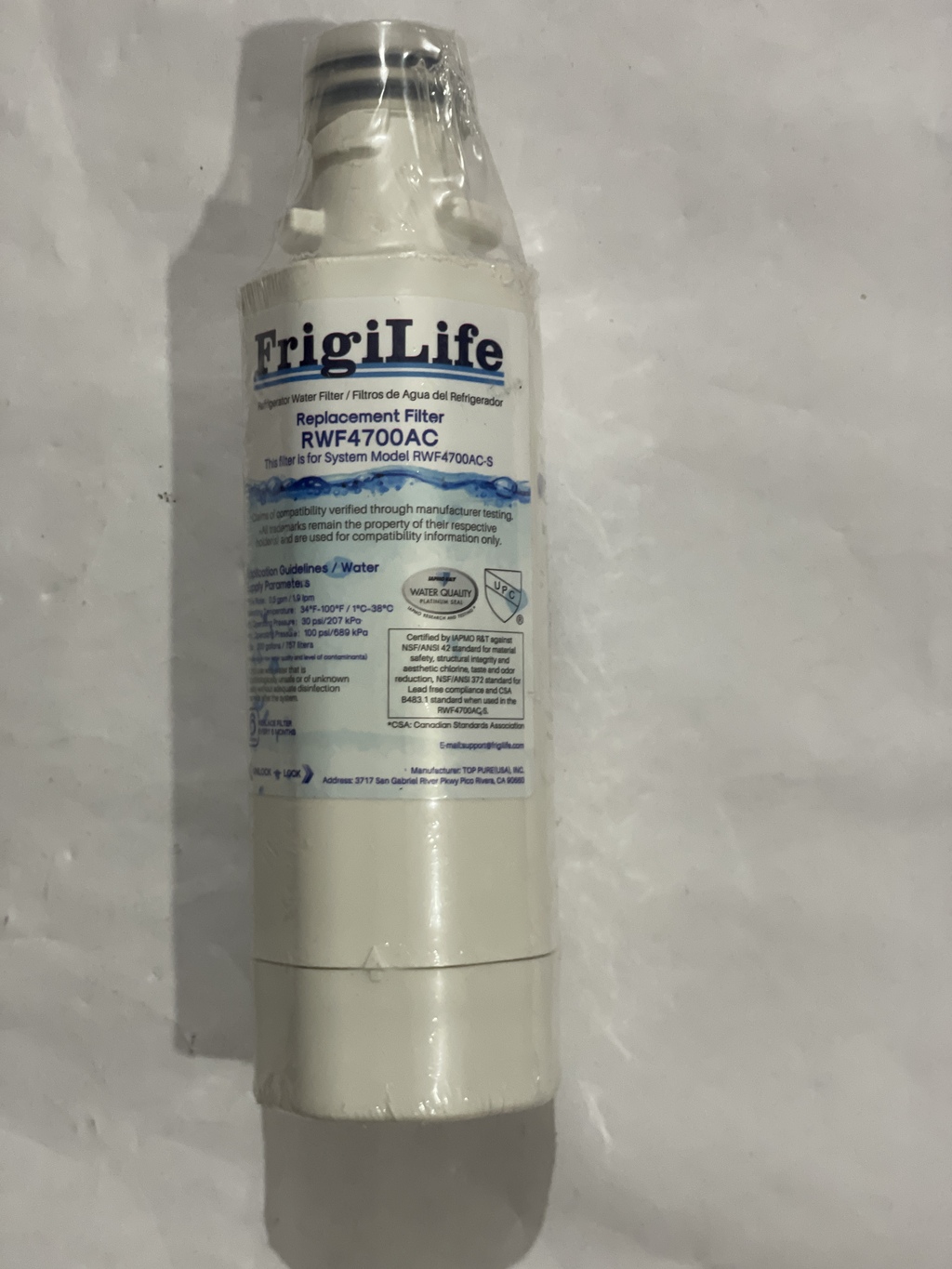 FrigiLife RWF1700AC Replacement Water Filter