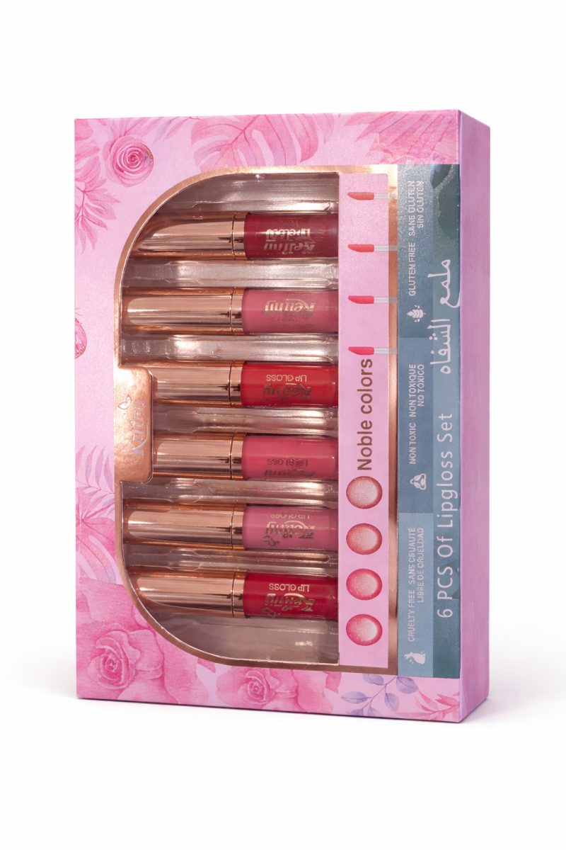 Premium 6-Piece Lip Gloss Set – Noble Colors Collection (Long-Lasting, Smooth Finish)