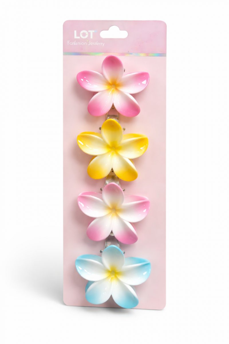 Trendy Floral Hair Clips Set – Colorful & Stylish Hair Accessories