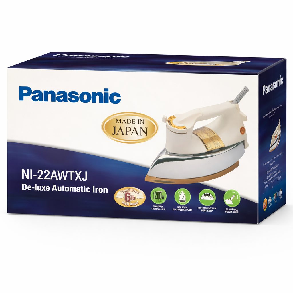 Panasonic NI-22AWTXJ De-Luxe Automatic Iron – Heavy Weight Powerful Performance