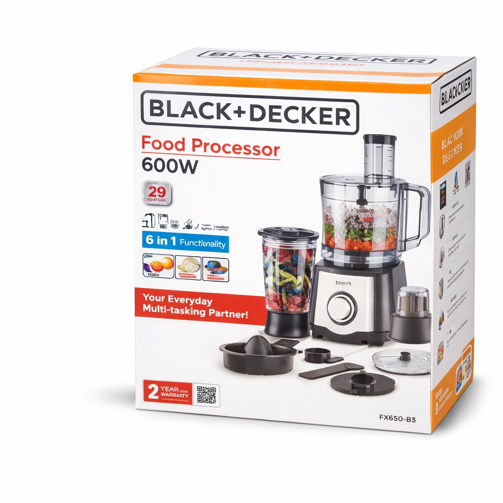 Powerful 600W Food Processor – All-in-One Kitchen Solution