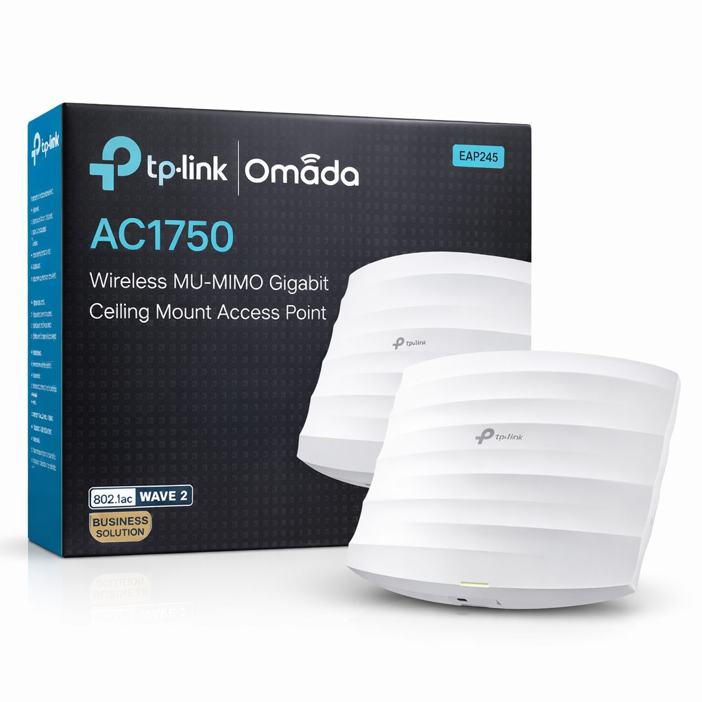 TP-Link Omada EAP245 AC1750 Dual Band MU-MIMO Gigabit Ceiling Mount Access Point