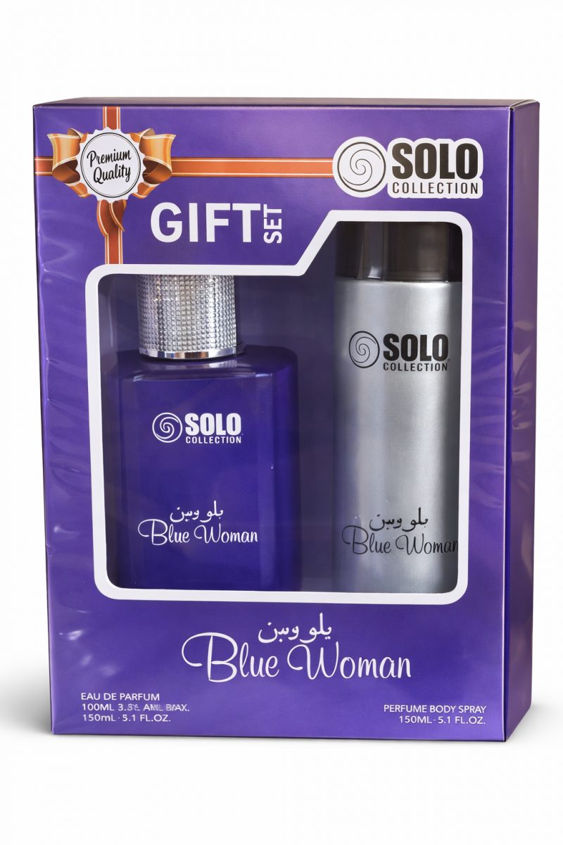 Solo Collection Blue Woman Gift Set for Women – Eau de Parfum 100ml + Body Spray 150ml