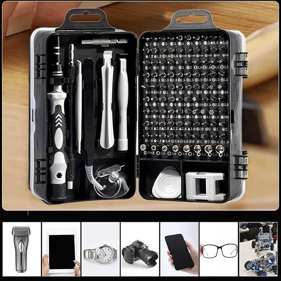115-in-1 Precision Screwdriver Set – Professional Electronics Repair Toolkit with Magnetic Bits, Non-Slip Handle & Tweezers
