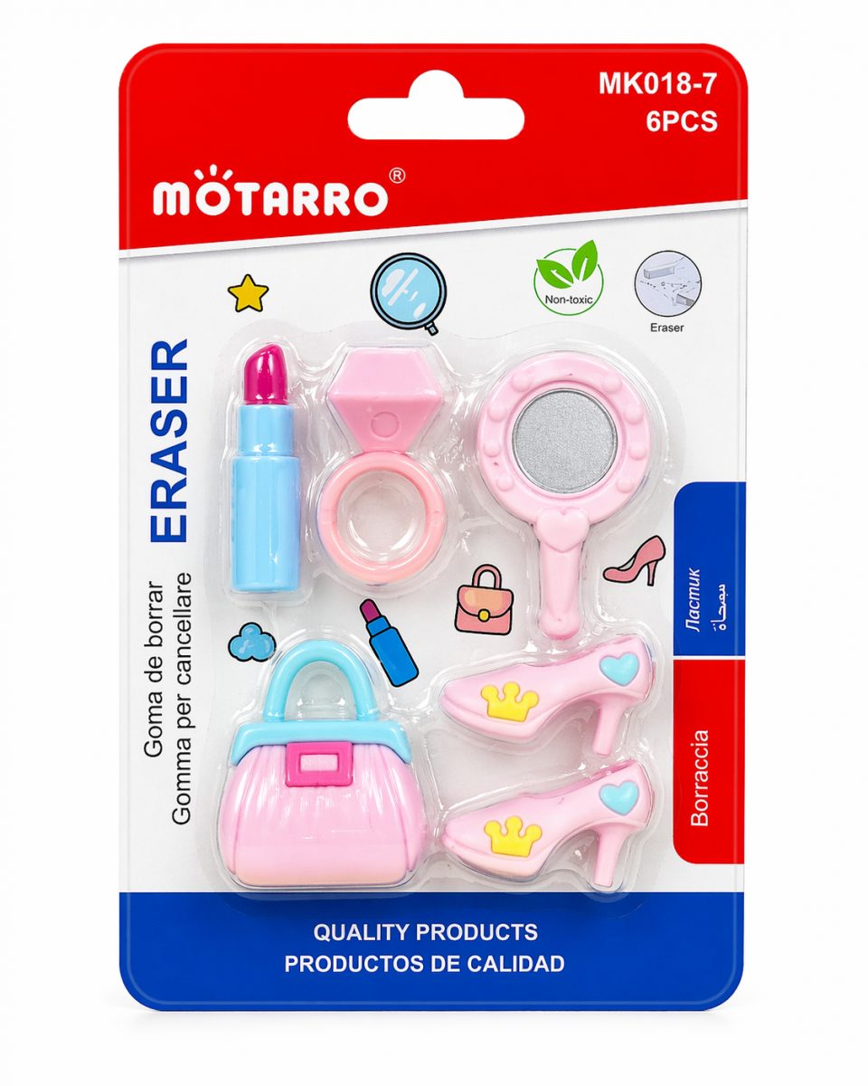 Cute Fashion Eraser Set (6PCS) – Fun Kids School Supplies