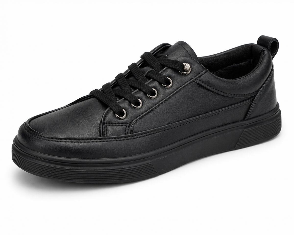 Boys Black School Shoes – Durable & Comfortable (Size 41)