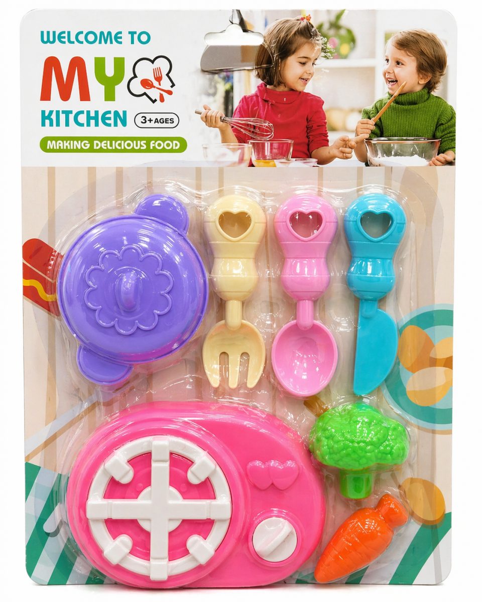 Kids Kitchen Play Set – Fun Cooking Toy for Learning & Imagination (3+ Ages)