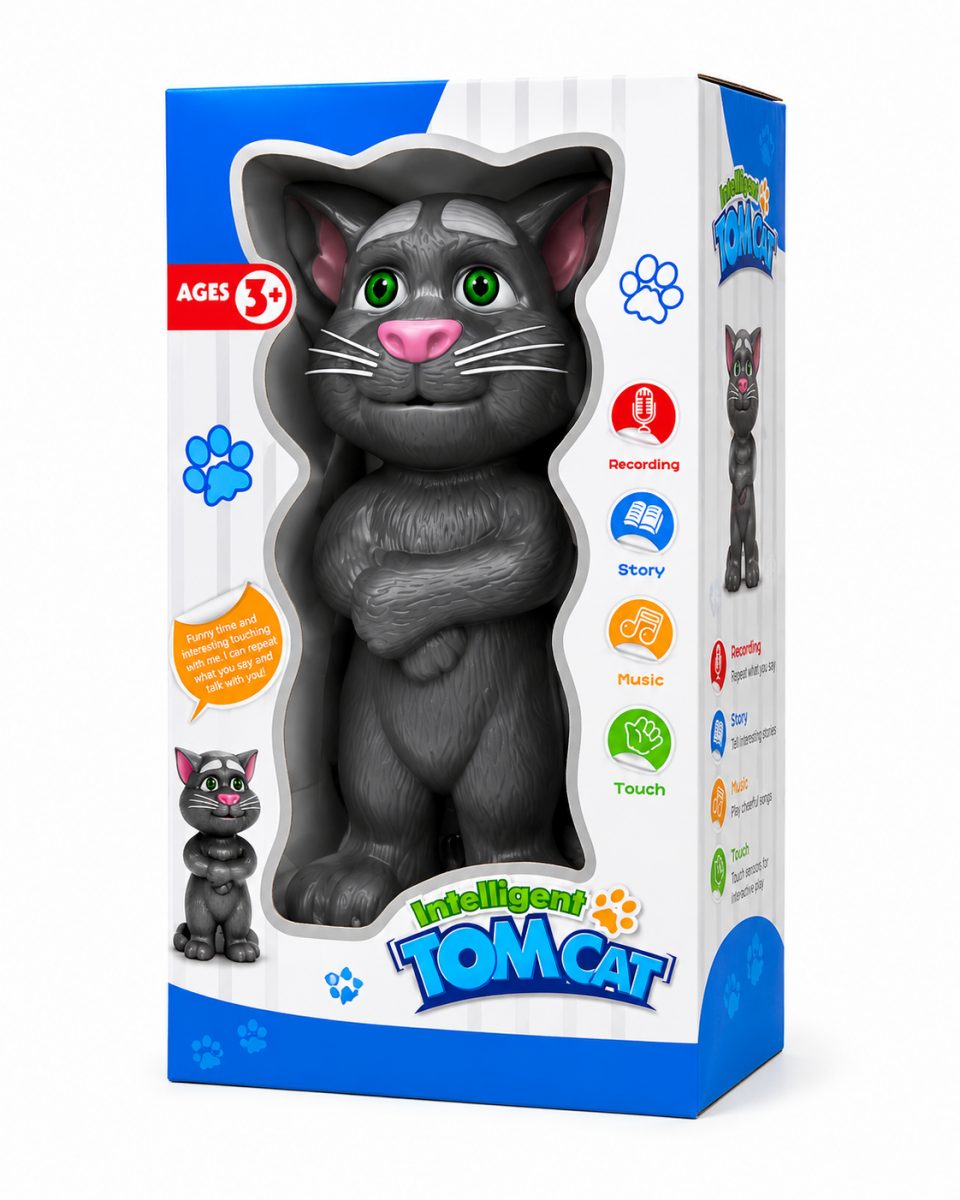 Grey Talking Tom Cat Toy