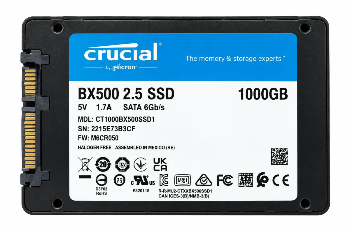 Crucial BX500 1TB SATA 2.5" Internal SSD